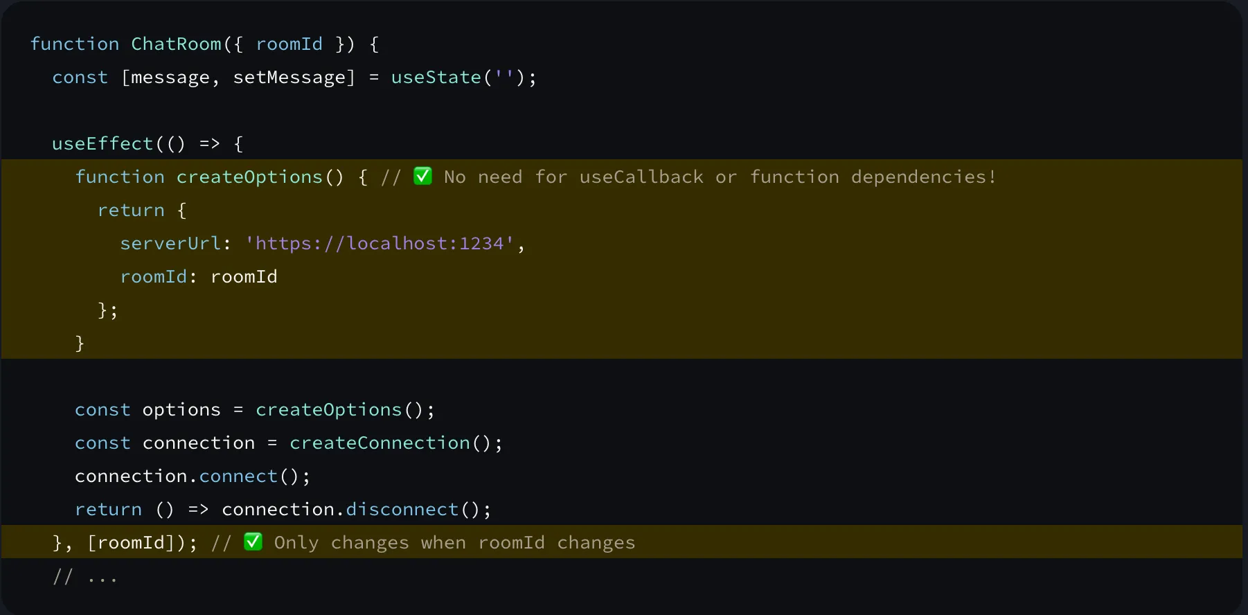 useCallback removal of method deps